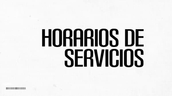 Horarios de servicios