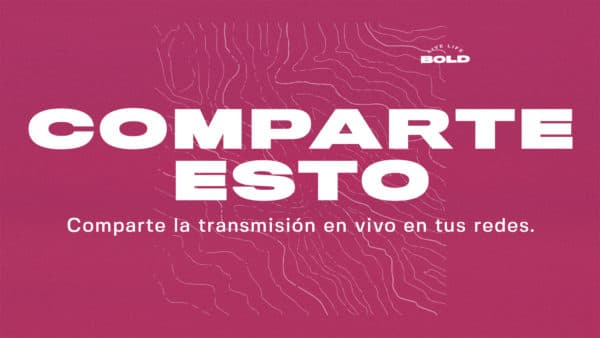 Comparte esto. Comparte la transmisión en vivo en tus redes.