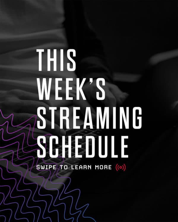 This week's streaming schedule. Swipe to learn more.