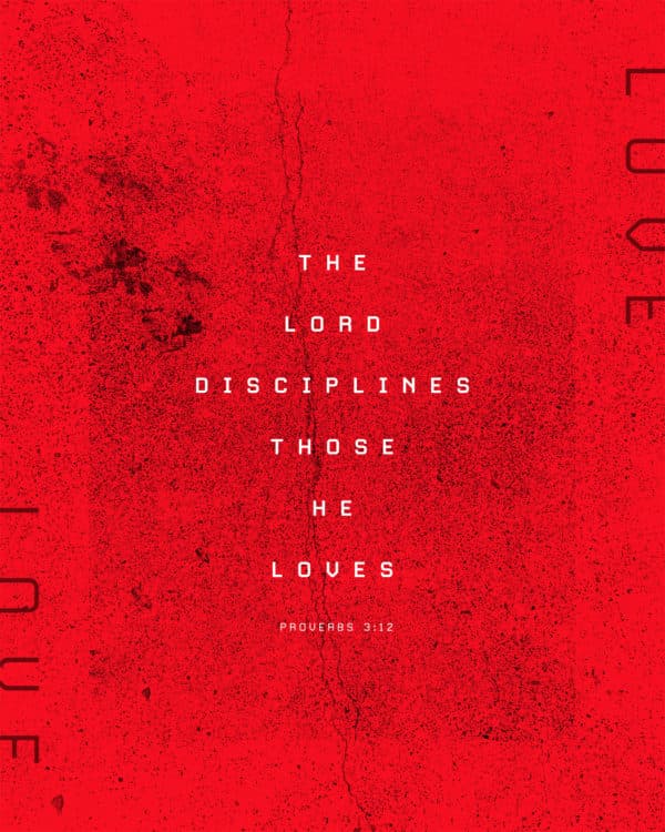 The LORD disciplines those he loves. - Proverbs 3:12