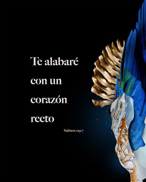 Te alabaré con un corazón recto. - Salmos 119:7