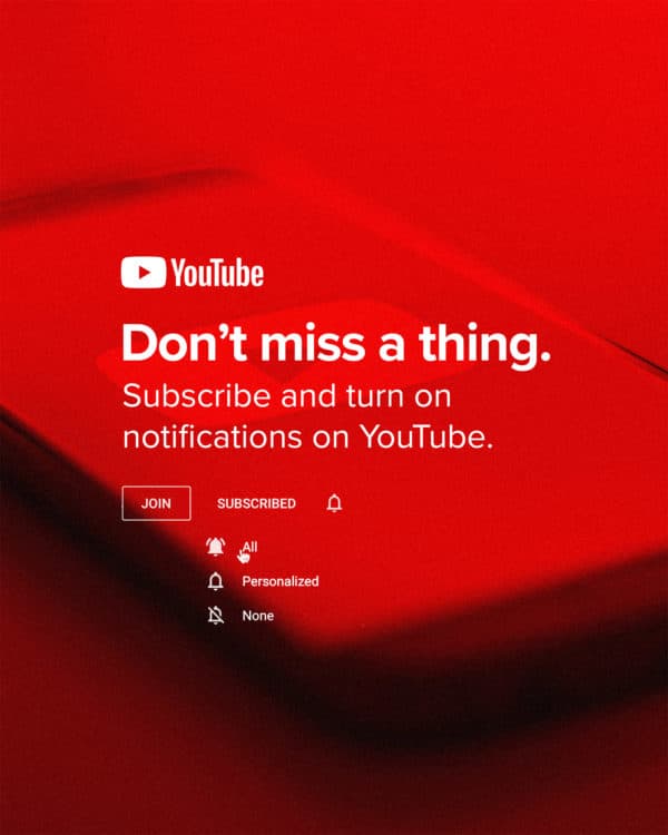 Don't miss a thing. Subscribe and turn on notifications on YouTube.
