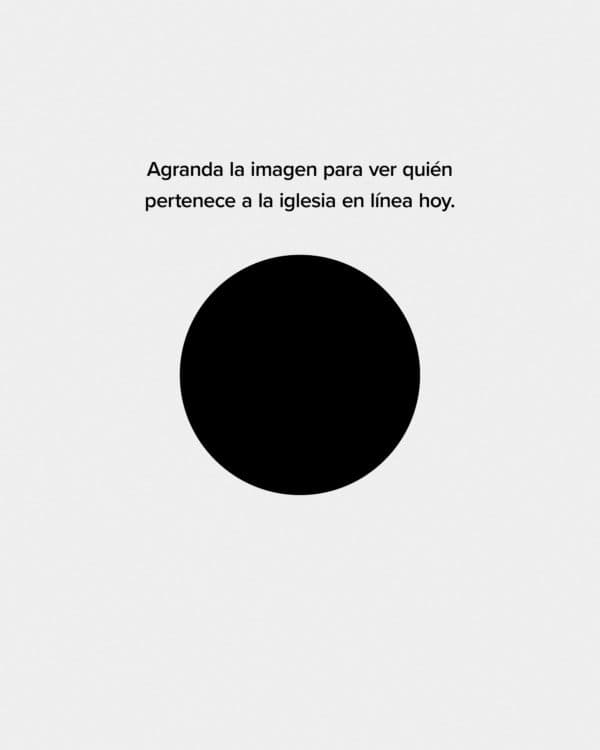 Agranda la imagen para ver quién pertenece a la iglesia en línea hoy.