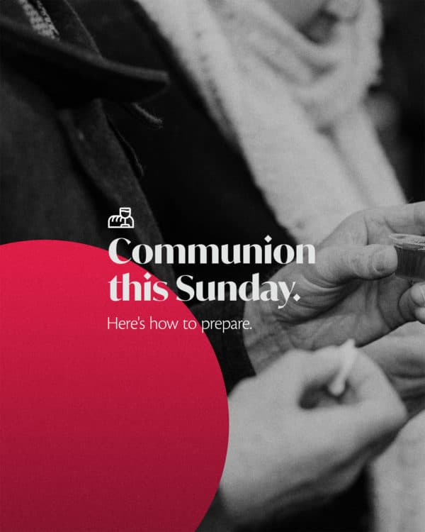 Communion this Sunday. Here's how to prepare. (1) Understand what it represents. Christ's broken body and spilled blood, sacrificed for our redemption. (2) Examine your heart. Are you holding unforgiveness toward anyone? (3) Confess your sin and thank God for His forgiveness. (4) Receive communion with thanksgiving.