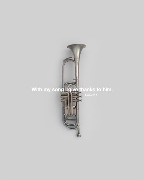 With my song I give thanks to him. - Psalm 28:7