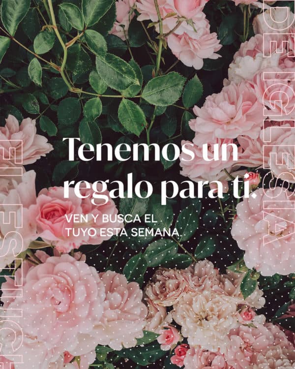 Tenemos un regalo para ti. Ven y busca tuyo este semana
