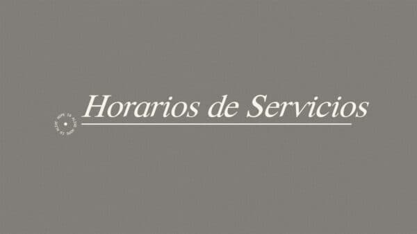 Horarios de servicios