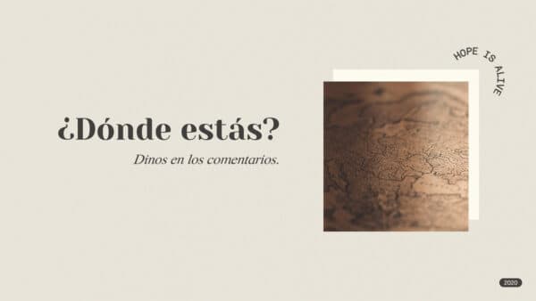 ¿Dónde estás? Dinos en los comentarios.