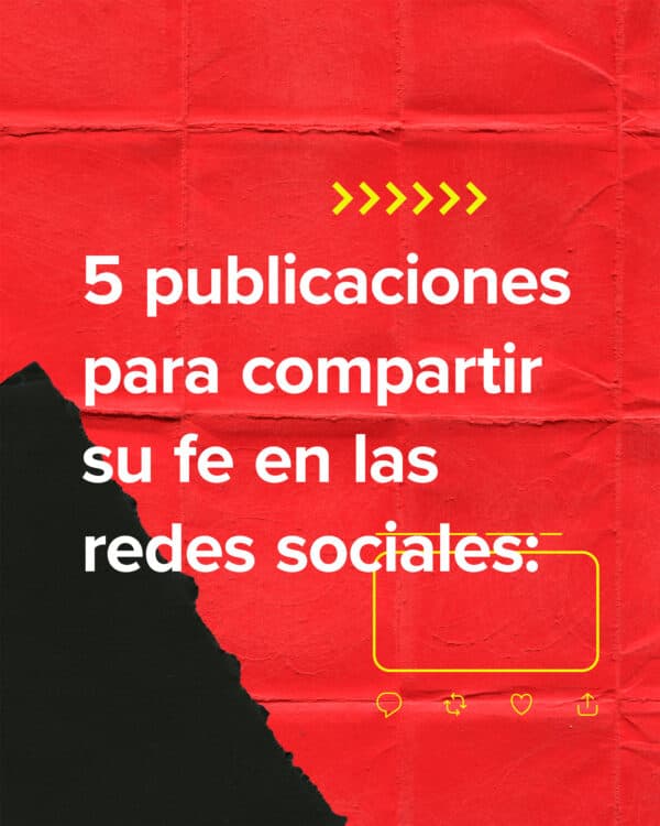 5 publicaciones para compartir su fe en las redes sociales: 1. Comparta su testimonio. 2. Comparta una escritura alentadora. 3. Comparta lo que le impactó del mensaje dominical de su iglesia. 4. Comparte tu canción de adoración favorita. 5. Comparta su iglesia y otros eventos basados ​​en la fe.
