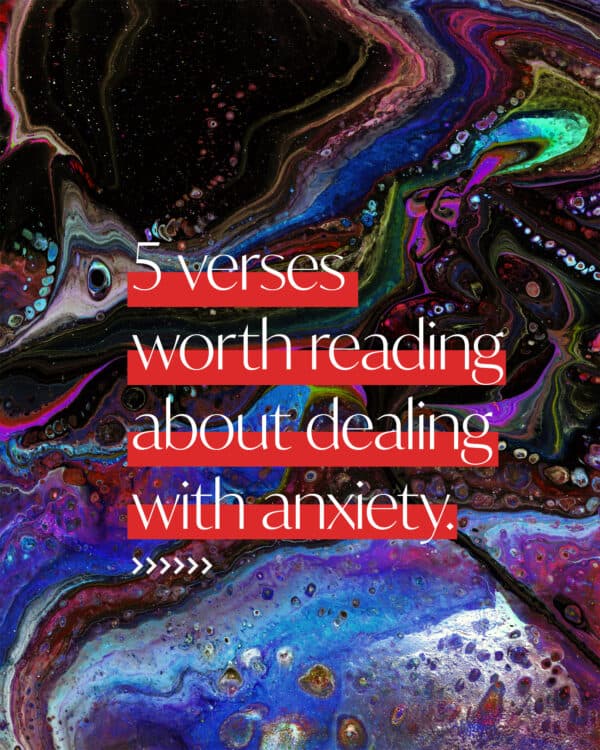 5 verses worth reading about dealing with anxiety. (1) "For I know the plans I have for you,” declares the Lord, “plans to prosper you and not to harm you, plans to give you hope and a future." - Jeremiah 29:11 (2) The thief’s purpose is to steal and kill and destroy. My purpose is to give them a rich and satisfying life. - John 10:10 (3) Look at the birds of the air; they do not sow or reap or store away in barns, and yet your heavenly Father feeds them. Are you not much more valuable than they? Can any one of you by worrying add a single hour to your life? - Matthew 6:26-27 (4) When anxiety was great within me, your consolation brought me joy. - Psalm 94:19 (5) Do not be anxious about anything, but in every situation, by prayer and petition, with thanksgiving, present your requests to God. And the peace of God, which transcends all understanding, will guard your hearts and your minds in Christ Jesus. - Philippians 4:6-7