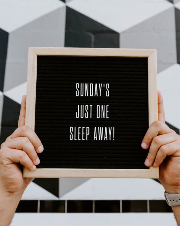 Sunday's just one sleep away!