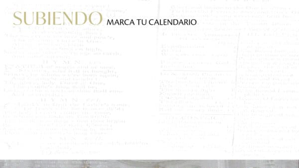 Subiendo. Marca tu calendario.