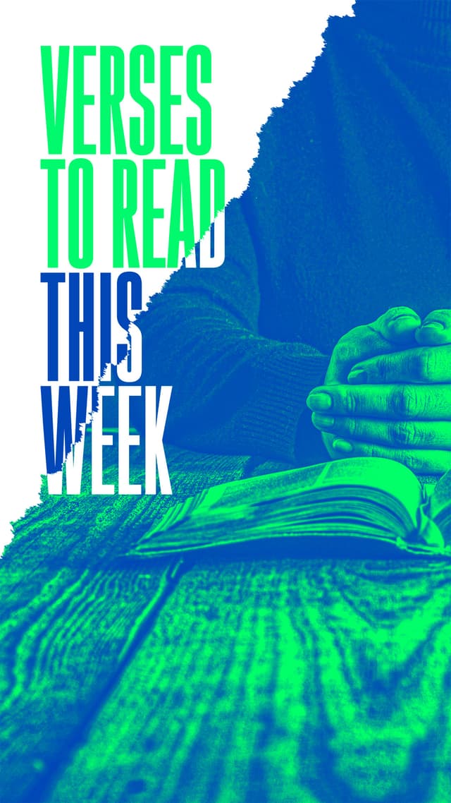 Verses to read this week: