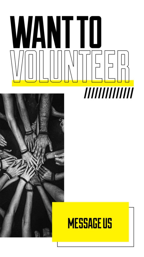 Want to volunteer? Message us.