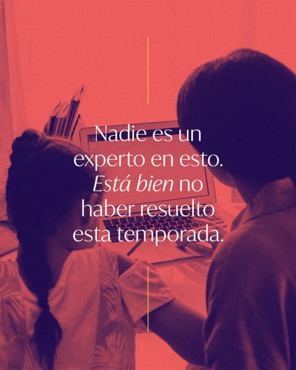 Nadie es un experto en esto. Está bien no haber resuelto esta temporada.