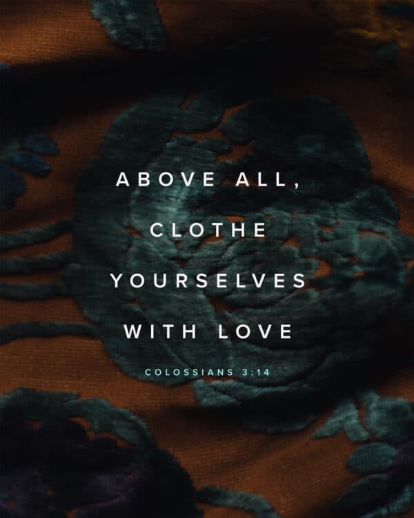 Above all, clothe yourselves with love. - Colossians 3:14