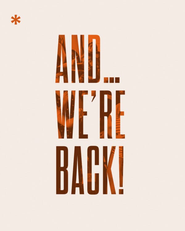 And we're back!