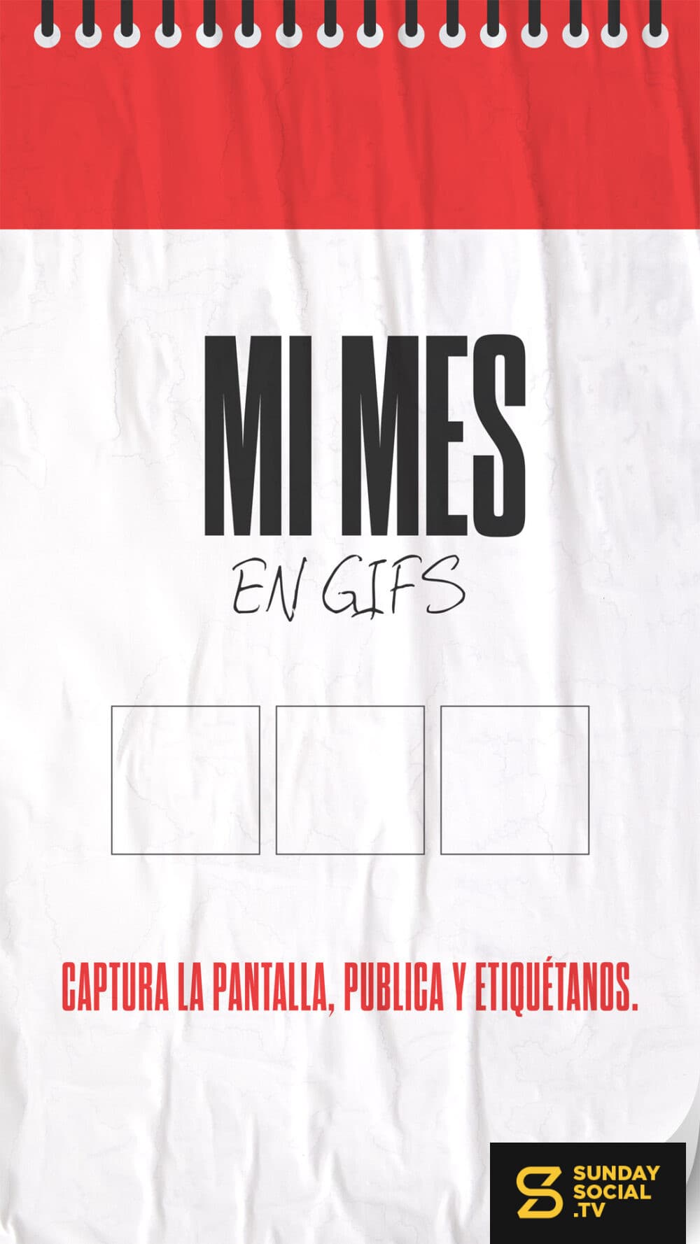 Mi mes en gifs. Captura la pantalla, publica y etiquétanos