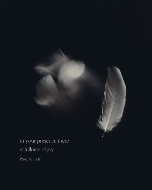 In your presence there is fullness of joy. - Psalm 16:1
