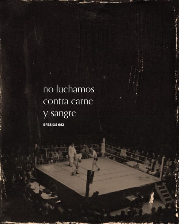 No luchamos contra carne y sangre. - Efesios 6:12