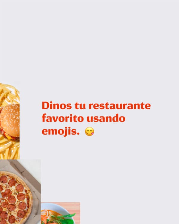 Dinos tu restaurante favorito usando emojis.