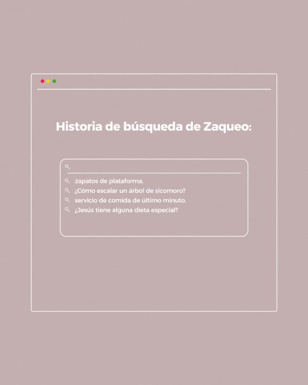 Historia de búsqueda de Zaqueo: zapatos de plataforma. ¿Cómo escalar un árbol de sicomoro? servicio de comida de último minuto. ¿Jesús tiene alguna dieta especial?