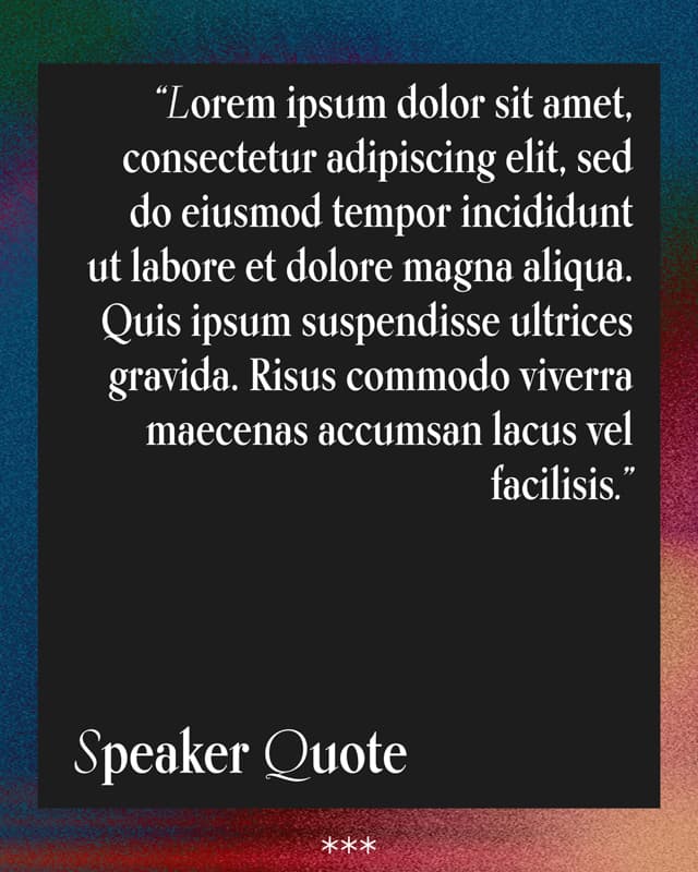 Speaker Quote Posts