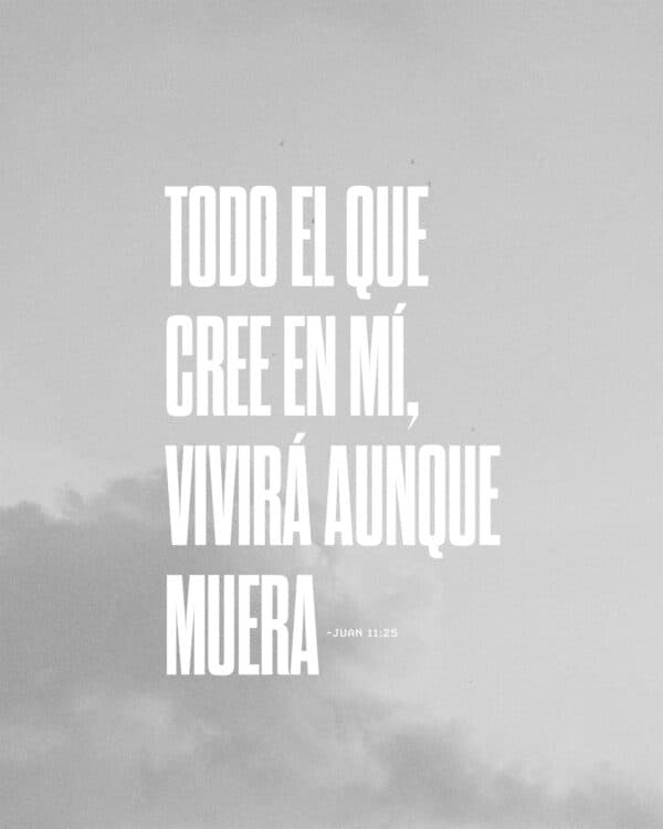 Todo el que cree en mí, vivirá aunque muera. - Juan 11:25