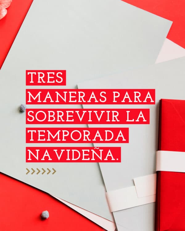 Tres maneras para sobrevivir la temporada navideña.