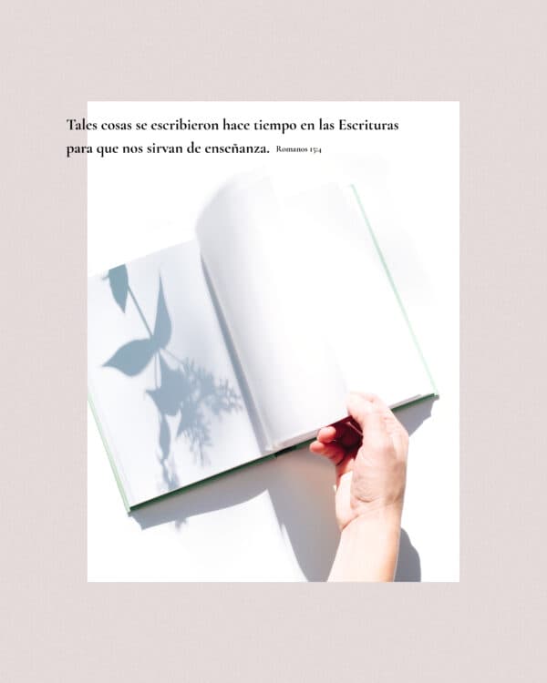 Tales cosas se escribieron hace tiempo en las Escrituras para que nos sirvan de enseñanza. - Romanos 15:4