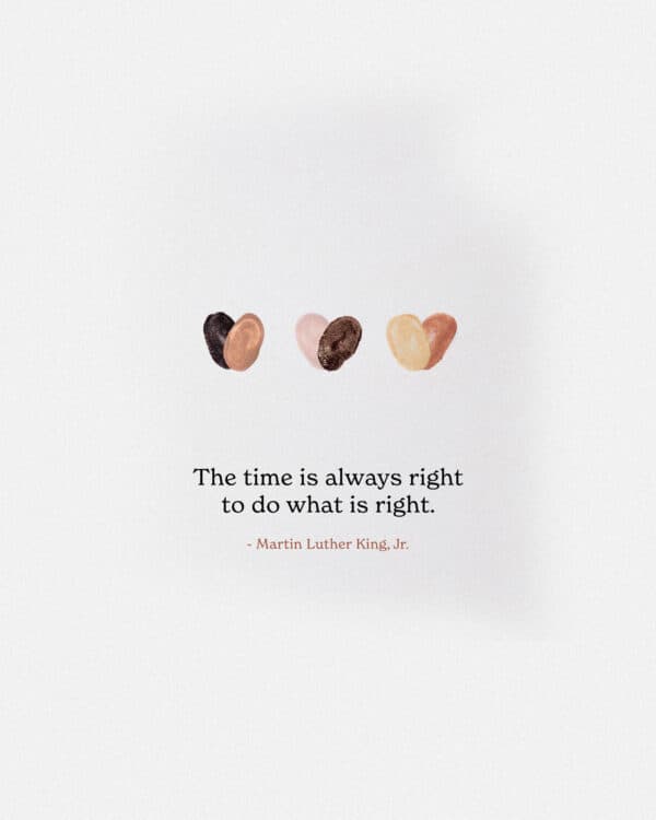 The time is always right to do what is right. - Martin Luther King, Jr.