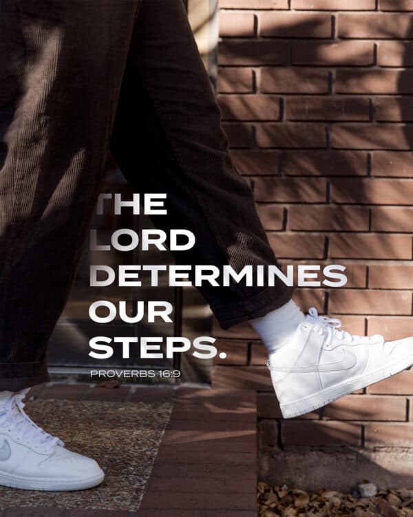 The LORD determines our steps. - Proverbs 16:9