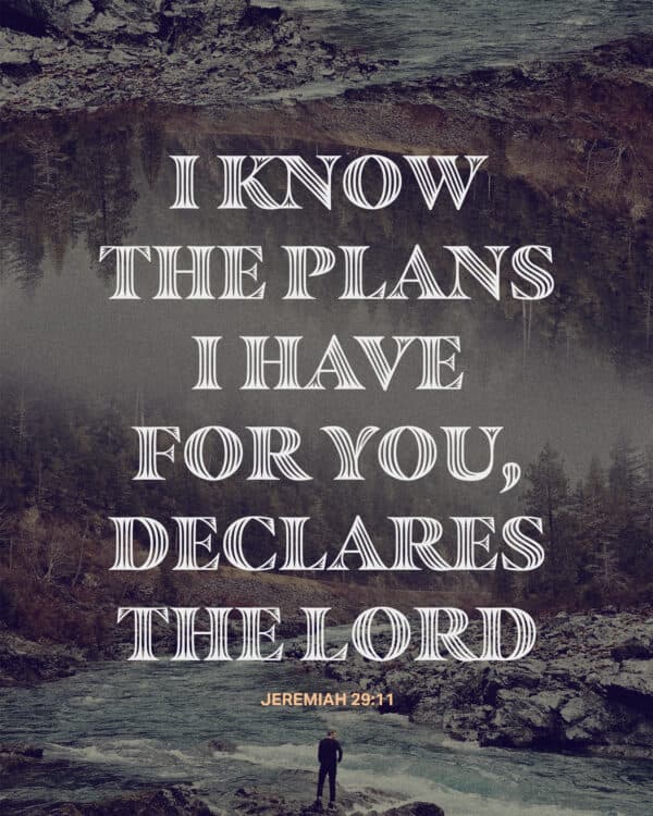 I know the plans I have for you, declares the LORD. - Jeremiah 29:11