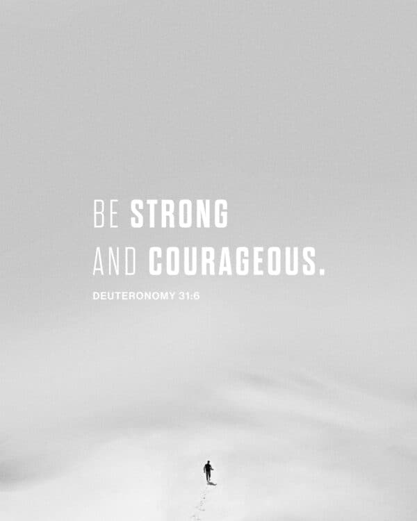 Be strong and courageous. - Deuteronomy 31:6