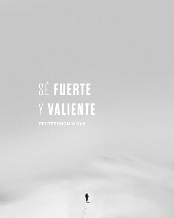 Sé fuerte y valiente. - Deuteronomio 31:6