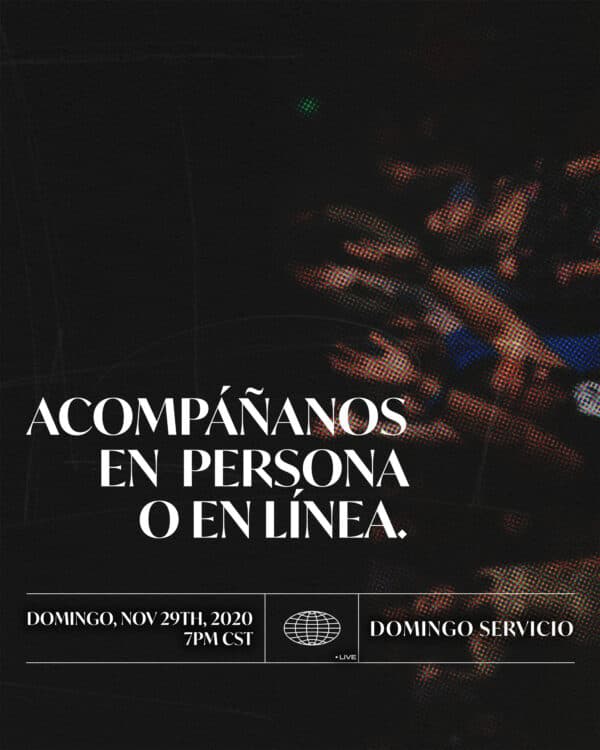 Acompáñanos en persona o en línea.