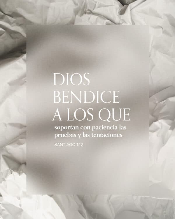 Dios bendice a los que soportan con paciencia las pruebas y las tentaciones. - Santiago 1:12
