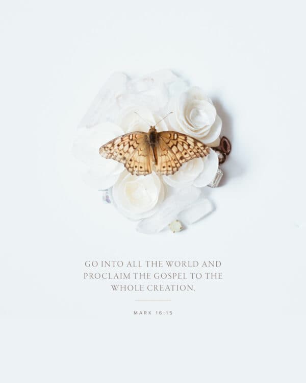 Go into all the world and proclaim the gospel to the whole creation. - Mark 16:15