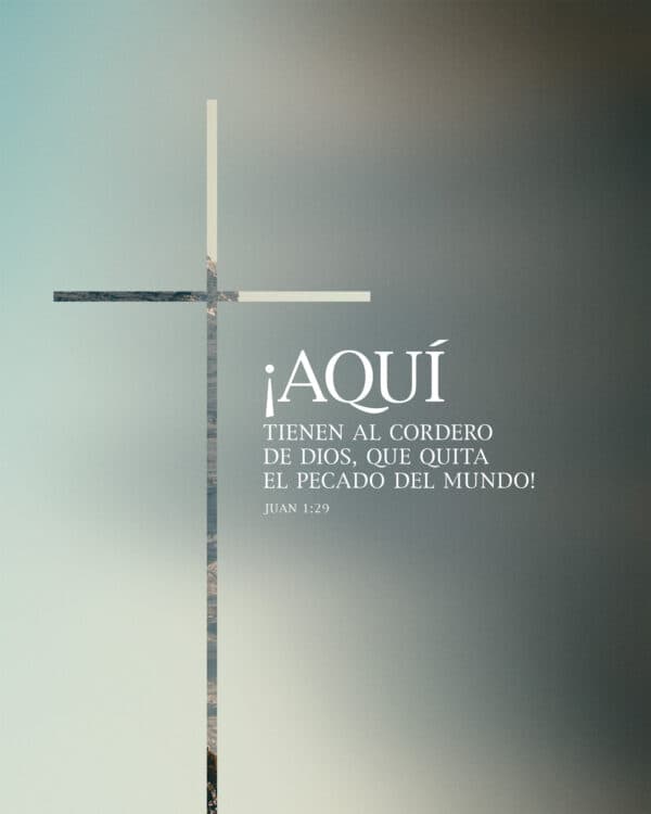¡Aquí tienen al Cordero de Dios, que quita el pecado del mundo! - Juan 1:29