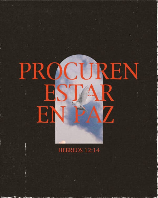 Procuren estar en paz.  - Hebreos 12:14