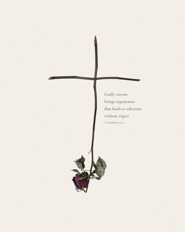 Godly sorrow brings repentance that leads to salvation without regret. - 2 Corinthians 7:10