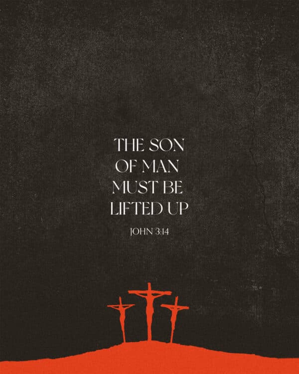 The Son of Man must be lifted up. - John 3:14