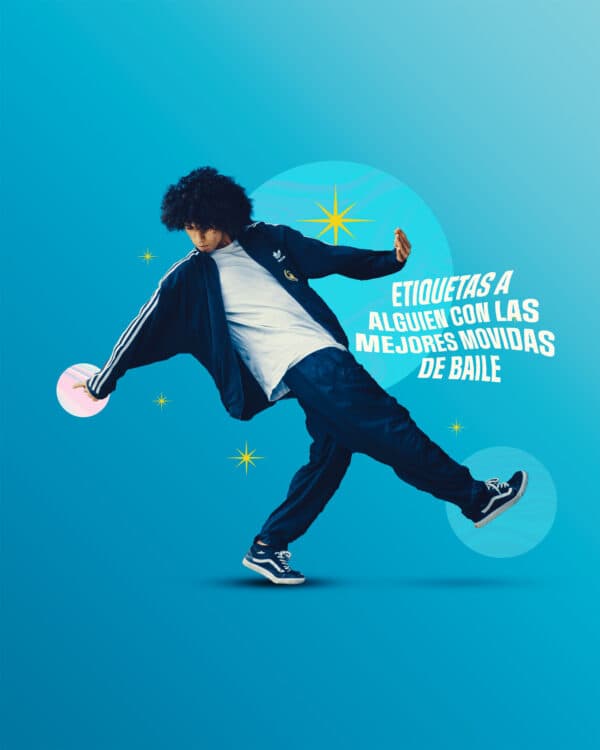 Etiquetas a alguien con las mejores movidas de baile