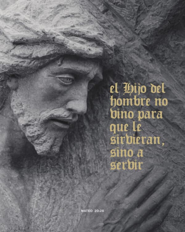 El Hijo del hombre no vino para que le sirvieran, sino a servir.  - Mateo 20:28