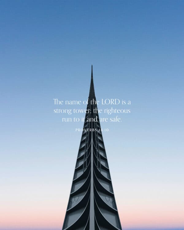 The name of the LORD is a strong tower; the righteous run to it and are safe. - Proverbs 18:10