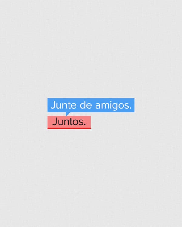 Junte de amigos. Juntos.