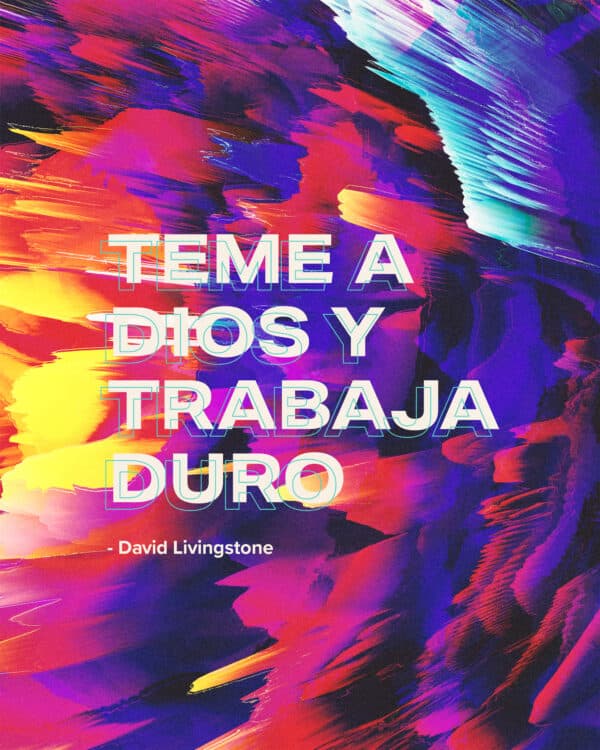 Teme a Dios y trabaja duro. - David Livingstone