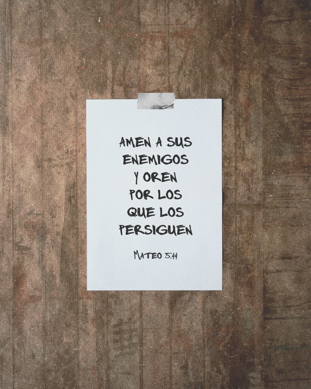 Amen a sus enemigos y oren por los que los persiguen - Mateo 5:44