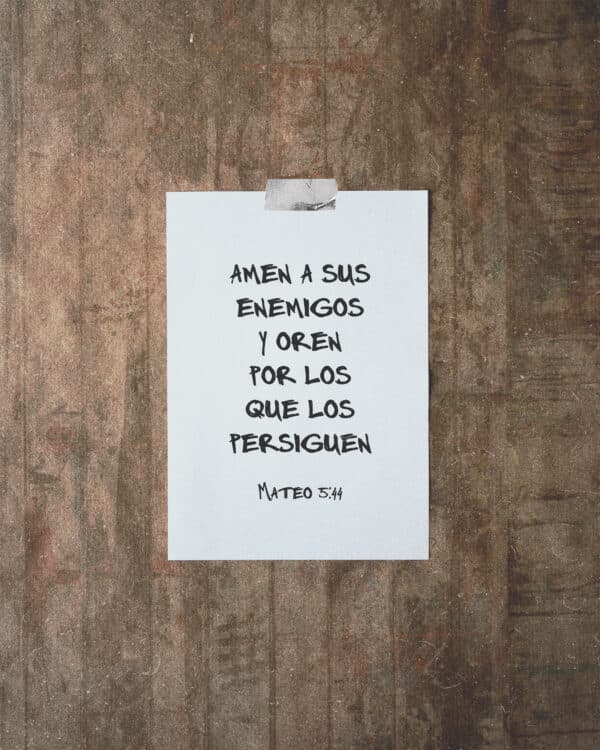 Amen a sus enemigos y oren por los que los persiguen - Mateo 5:44