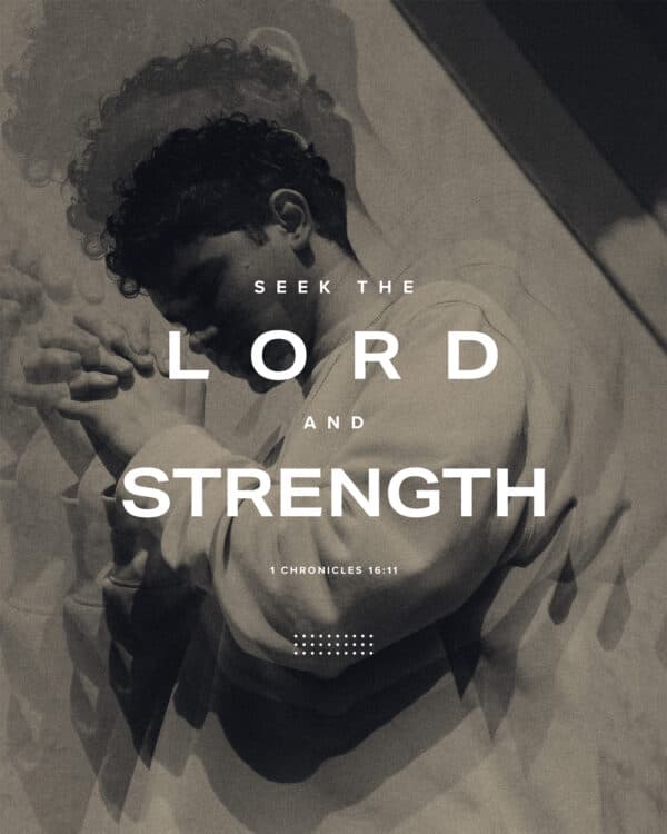 Seek the LORD and his strength. - 1 Chronicles 16:11